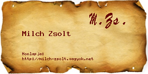 Milch Zsolt névjegykártya