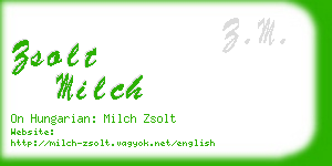 zsolt milch business card